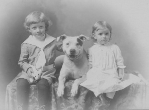 Billy and Ethel with Jim the Dog.
