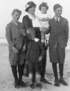 Ed, Charlie, Ruth, Joe, and Jack in 1921.